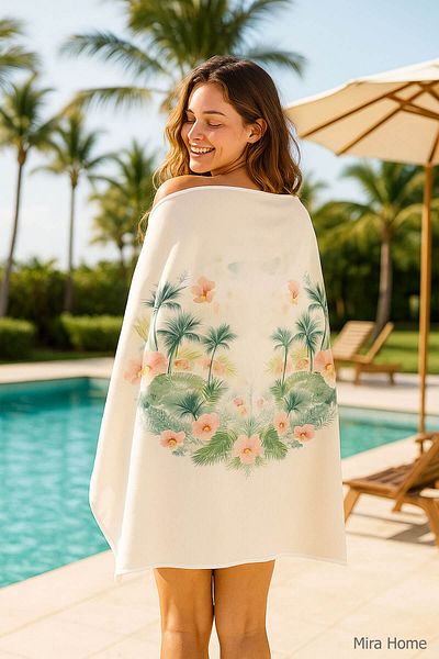 Mira Home Unisex Printed Beach Sea Pool Towel 100% Cotton 70X145 cm Wonderfull