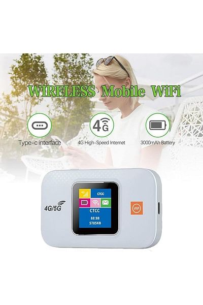 SUKILO 4G LTE Portable WiFi Hotspot Router with SIM Card Slot, 3000mAh Battery, Mini Travel Pocket R