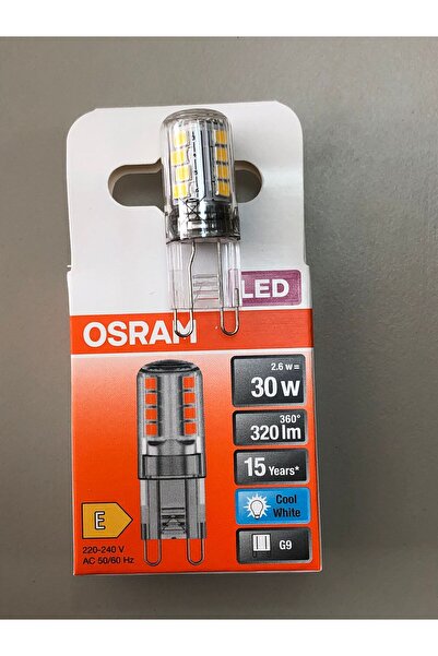 Osram 3 ADET G9 LED LAMBA 220V 2,6W=30W=320 LÜMEN 4000 KELVİN GÜNIŞIĞI 15,000...