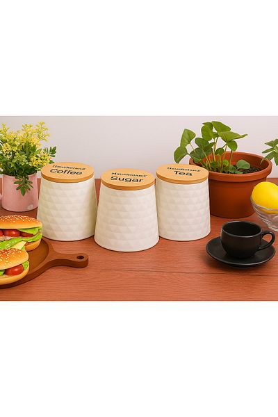 Generic Tea, coffee and sugar storage jars