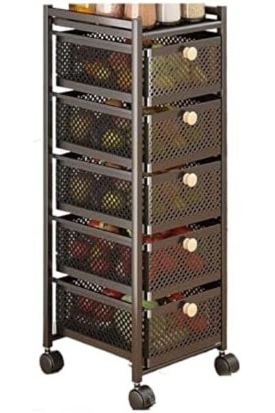 SUKILO منظم درج خزانة التخزين - رف منزلق قابل للسحب للمطبخ والحمام - متوسط