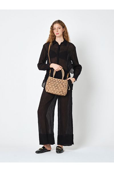 Pierre Cardin Pi̇erre Cardi̇n Women's Straw Shoulder Bag 05Pc25Y20127