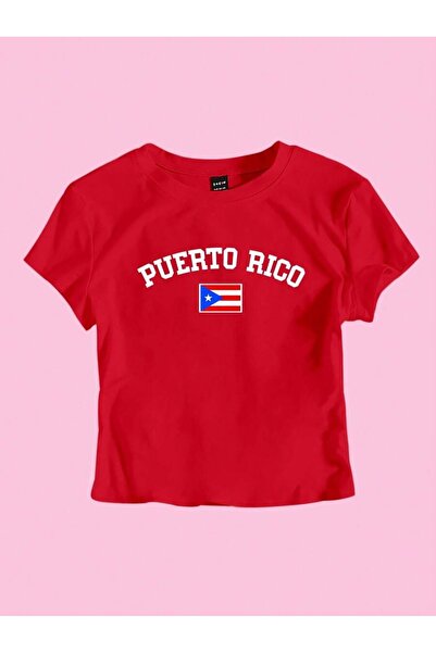 OVER HEAD Women's Puerterico Printed Bayb Tee Crop