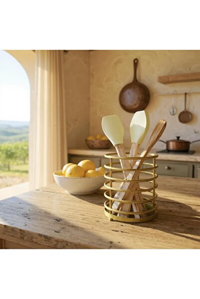 Monica Gold Tezgah Üstü Metal Kaşıklık