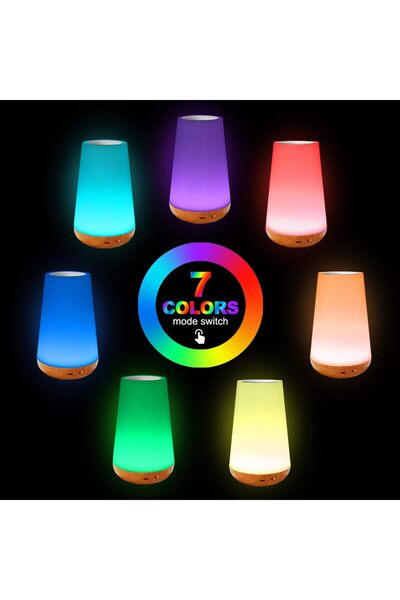 SKY TOUCH SKY-TOUCH LED Bedside Lamp, Colorful Bedside Lamp, Rechargeable Dimmable Color Night Lamp with Touch