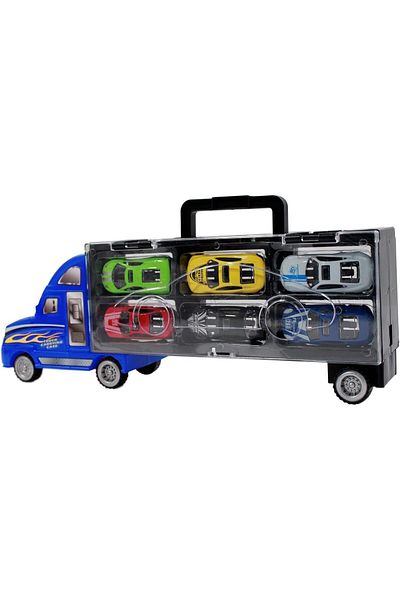 SUKILO Transport Carrier Truck Toy – Car Transporter with 12 Mini Colorful Metal Cars – Vehicle