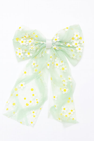 MakeWell مشبك شعر بتصميم زهرة الأقحوان مع تصميم فيونكة