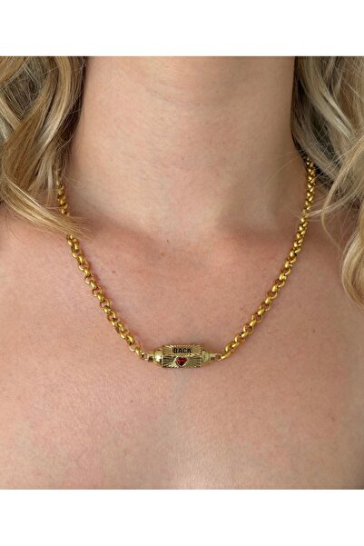 h&b design jewel Çelik Back You Şans Kolye