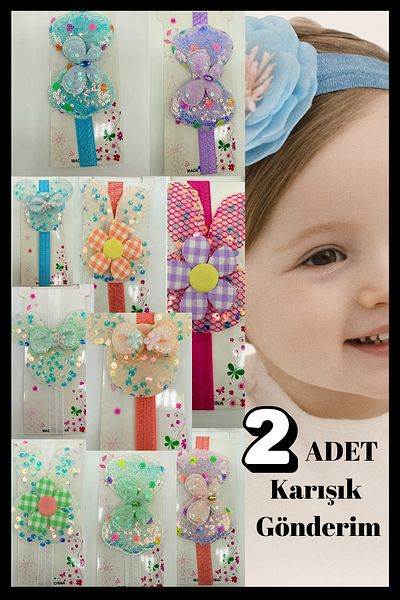 MAZEN 2 Flexible Baby Headbands |   Soft Child Head Bandage |   Mixed Color and Model Will Be Sent