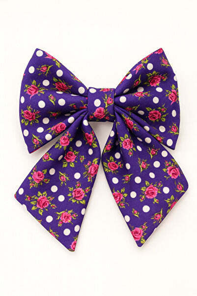 MakeWell Clip de păr cu model de flori cu design cu fundă