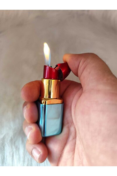 HK GİFT SHOP İKİLİ KADINLARA ÖZEL KOMBİN ÇANTA RUJ BİR ARADA GAZLI ÇAKMAK