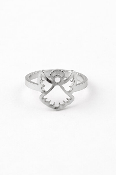 Sortie Aksesuar خاتم من الفولاذ المقاوم للصدأ قابل للتعديل مع شكل جناح الملاك