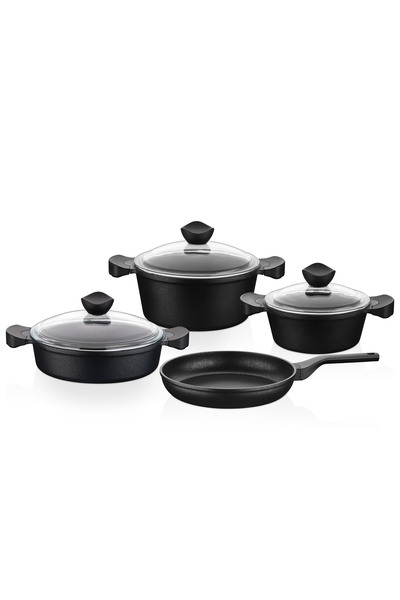 Cem Soul 7 Prç Set (20+24 Cm Tencere /26 Cm Karnıyarık /26 Cm Tava)