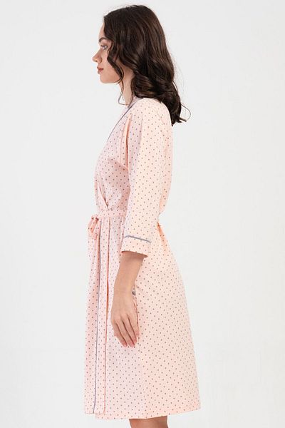 VİENETTA Cotton Women's 3/4 Sleeve Dressing Gown, 408451