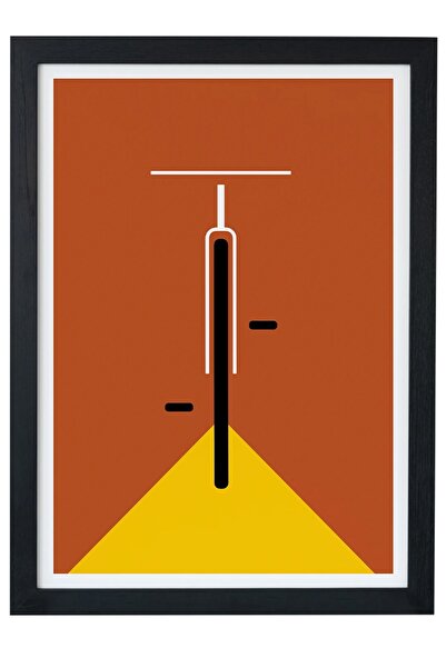 gxe.art Poster de pictură cu cadru negru Bauhaus Bicycle V1