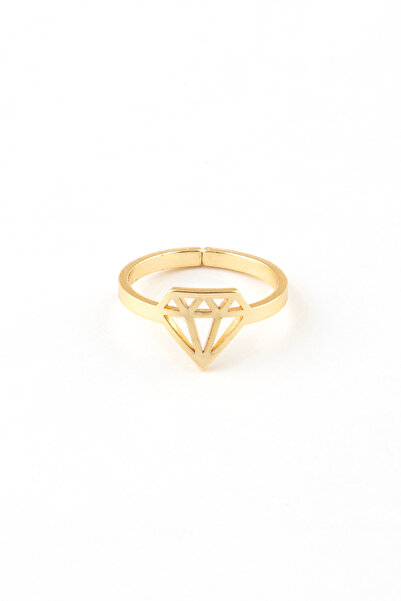 Sortie Aksesuar خاتم من الفولاذ المقاوم للصدأ قابل للتعديل مع شكل الماس