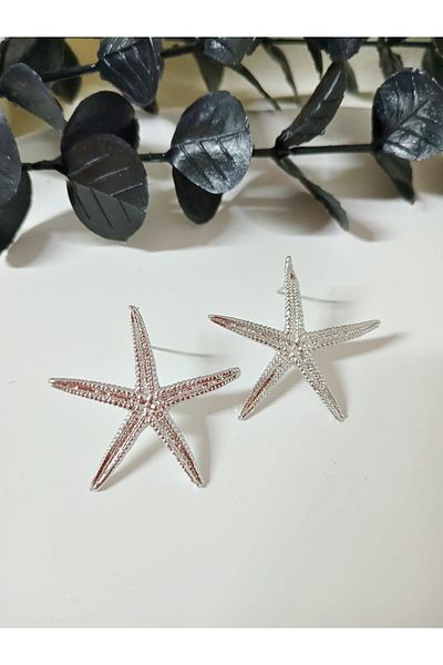 mos&more Silver Starfish Light Earrings