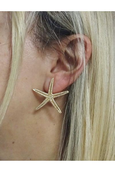 mos&more Silver Starfish Light Earrings