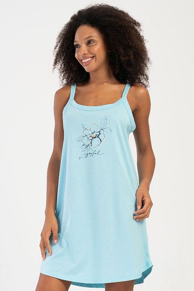 VİENETTA Cotton Women's Large Size Rope Strap Nightgown, 407056