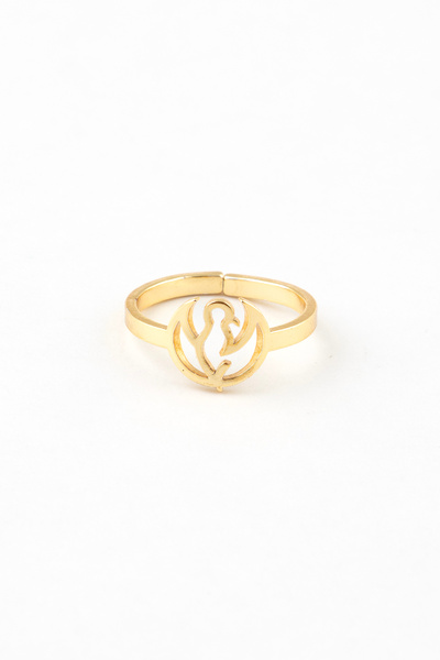 Sortie Aksesuar خاتم من الفولاذ المقاوم للصدأ قابل للتعديل مع شكل طائر وجانح