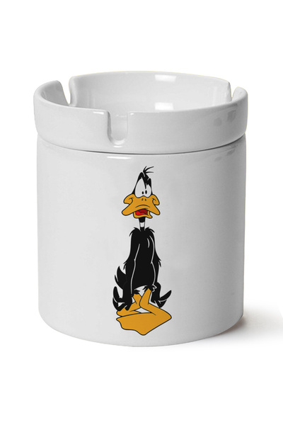 DOĞART Daffy Duck cu imprimeu Scrumieră din porțelan, fabricată la mașină lav...