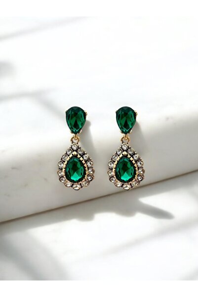 FUYA JEWELLERY Elmas Montür Damla Küpe