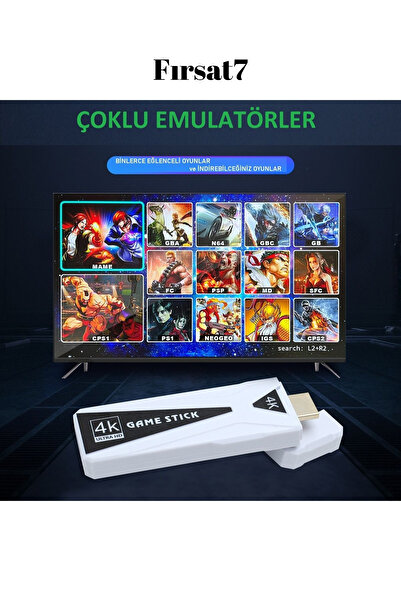 Fırsat7 Retro Arcade Video Oyun Konsolu, X3s 8K, 3D, USB Bellek, 64 GB, PSP ve TV KUTUSU için 30.000 + Oyun