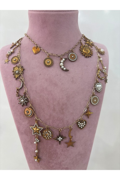 Derya Accessories قلادة برونزية عتيقة