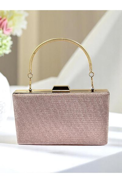 Wedding Fashion Rosegold Color Women's Evening Dress Bag Wedding Engagement Graduation