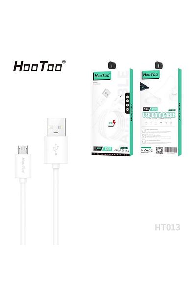 HooToo Galaxy Charger Cable 1m - White, High-Quality Reel Cable for Fast Charging