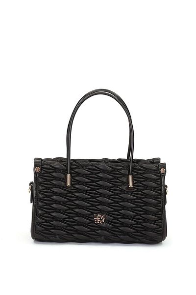 Levidor 930515 Embossed Diamond Pattern Women's Handbag Black