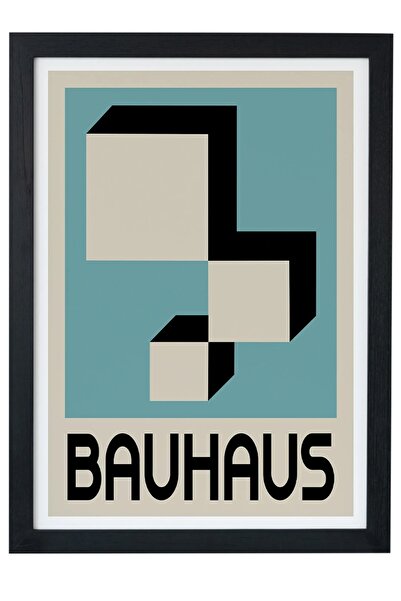 gxe.art Poster de pictură cu cadru negru Bauhaus V1