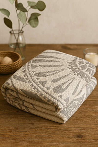 Sera Royal Padded Muslin Bedspread 240X260 cm – 100% Cotton, Patterned, Sofa/Bed Top, 2 Color Options