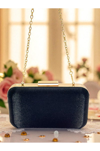 Generic Brand Black Color Glittery Satin Women Evening Dress Bag Wedding Engagement Graduation 2026 Collection High Quality