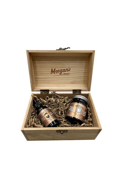 Morgan's Pomade Set de cufere din lemn cu oudh și chihlimbar al lui Morgan