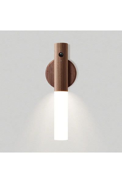 Tradeo Modern Simple Bedside LED Wall Sconce, 8 x 5 x 21 cm, Brown, Wall Mount, 270° Rotatable