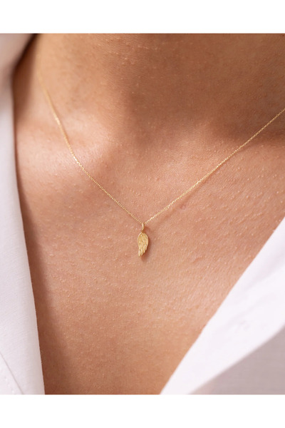 Zeyd Jewelry Koruyucu Melek Kanadı 14 Ayar Altın Kolye