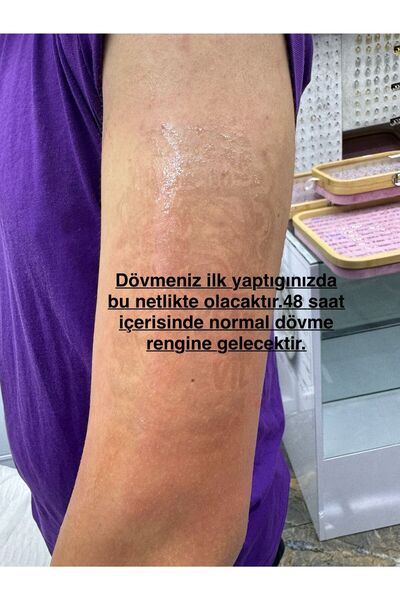 Arescollection 1 ay kalıcı 12 saat sonra kararan iki el yarı kalıcı tattoo geçici dövme