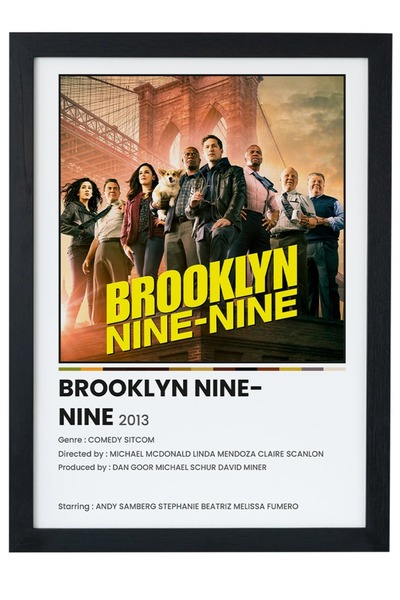 gxe.art Brooklyn Nine-Nine Series-Film Poster pictat cu ramă neagră