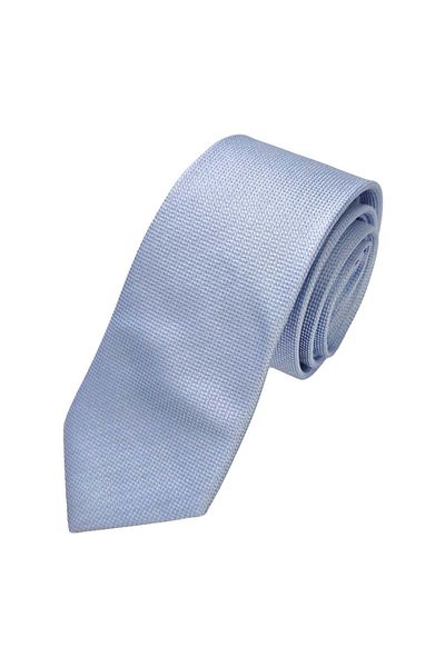 Exve Exclusive Blue Baby Blue Bird Eye Patterned Jacquard Woven Italian Tie