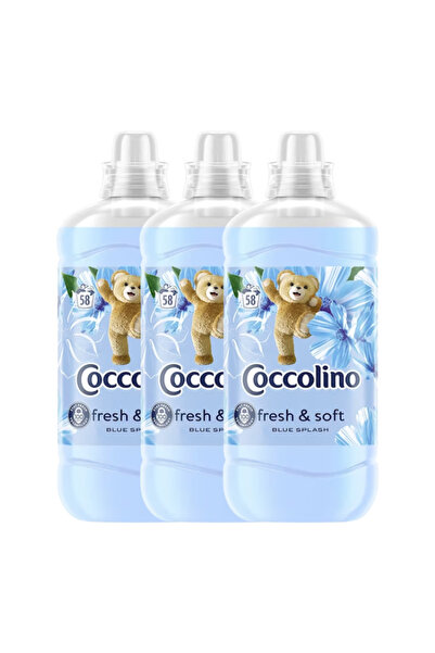 Coccolino Set 3 x Balsam De Rufe Blue Splash, 1.45 L, Haine Moi Si Catifelate, 174 Spalari