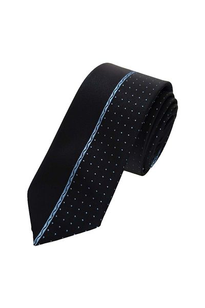 Exve Exclusive Turquoise Polka Dot Special Design Panel Cut Slim Fashion Slim Tie