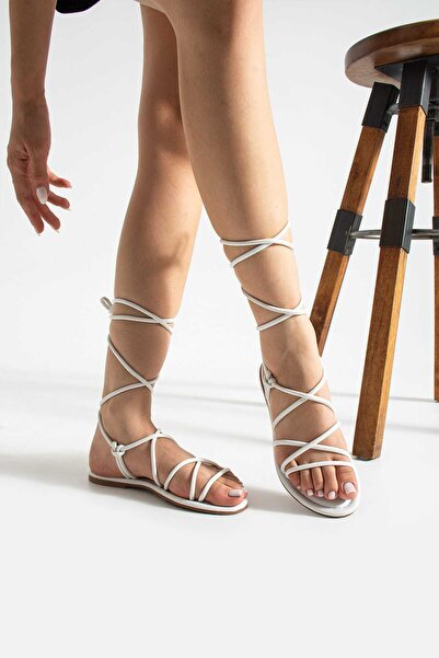 Yula Fashion Shoes Bella Kadın Bilek Bağmalı İpli Sandalet
