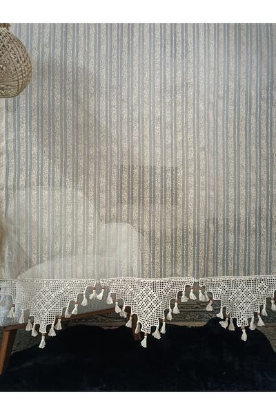 Cotopia buldan işi macrame autentic dantelat manual subsol briză regională perdea din tul în formă de x boy