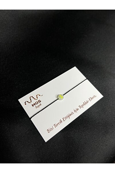 Mos Tespih Letter S Adjustable Drawstring Luck Bracelet