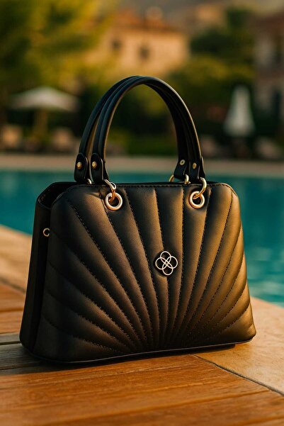 ZİVORA Geantă de mână și de umăr pentru femei, cu 2 compartimente, cu model în dungi, detaliu stea, curea încrucișată, elegantă și modernă