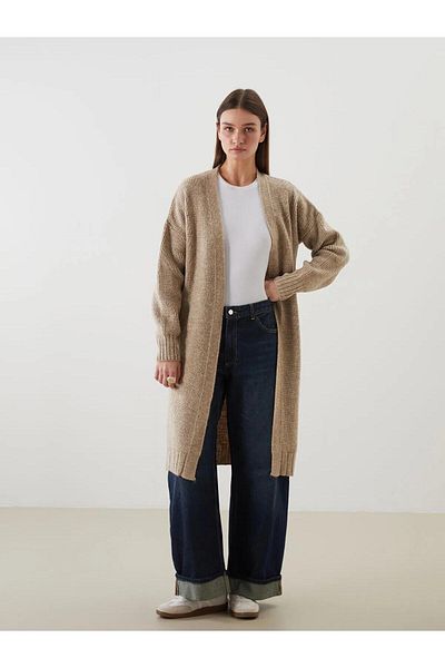 LC Waikiki LCW Modest Shawl Collar Oversize Tricotaj pentru femei Cardigan (W5)