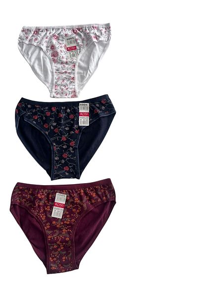 irem içgiyim Kota Cotton Women's 3-Piece Assorted Bikini Panties