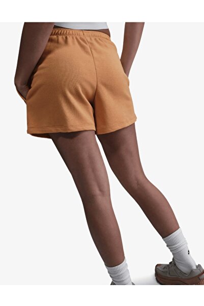 Nike HF6940-856 Normal Bel Rahat Kesim Pamuklu Kadın Spor Şort Somon Rengi