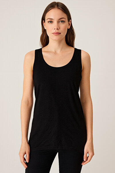 Q-EN Kalın Askılı Kadın Bambu Atlet – Nefes Alan Dikişsiz ve Esnek Kumaş